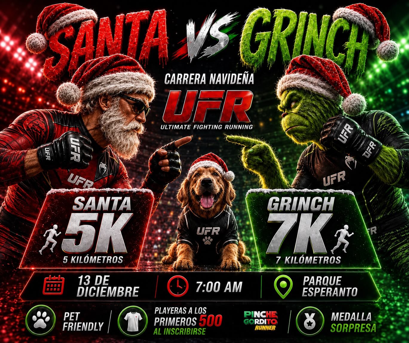 Santa vs Grinch Ed UFC - Solo Medalla